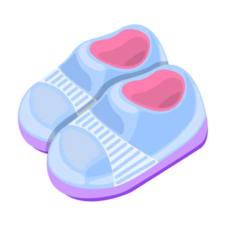Slippers vector icon.Cartoon vector icon isolated on white background slippers.のイラスト素材
