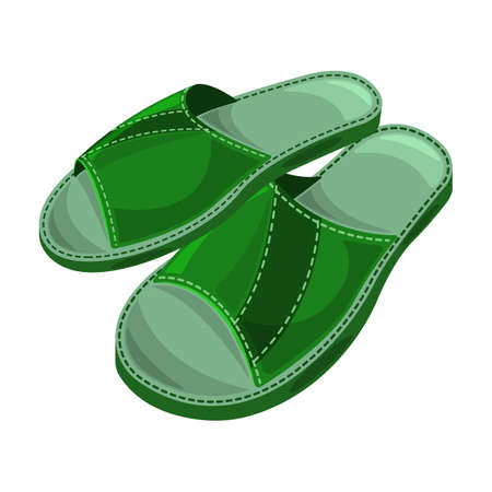 Slippers vector icon.Cartoon vector icon isolated on white background slippers.のイラスト素材