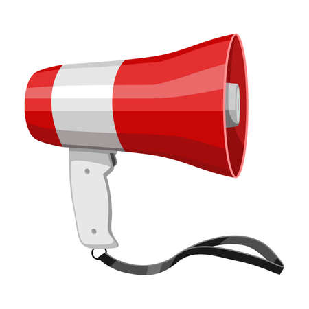 Speaker vector icon.Cartoon vector icon isolated on white background speaker.のイラスト素材