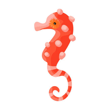 Sea horse vector icon.Cartoon vector icon isolated on white background sea horse.のイラスト素材
