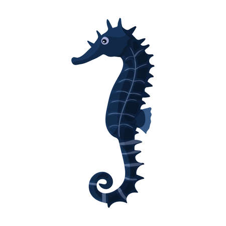 Sea horse vector icon.Cartoon vector icon isolated on white background sea horse.のイラスト素材