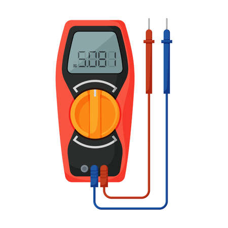 Multimeter vector icon.Cartoon vector icon isolated on white background multimeter.のイラスト素材