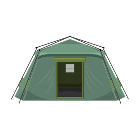 Tent vector icon.Cartoon vector icon isolated on white background tent.のイラスト素材
