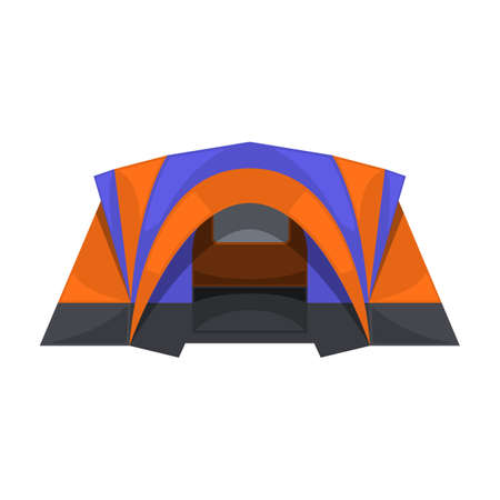 Tent vector icon.Cartoon vector icon isolated on white background tent.のイラスト素材