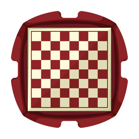 Chess game cartoon vector icon.Cartoon vector illustration of cheesboard. Isolated illustration of chess game icon on white background.のイラスト素材