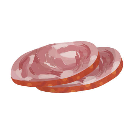 Sausage vector icon.Cartoon vector icon isolated on white background sausage.のイラスト素材