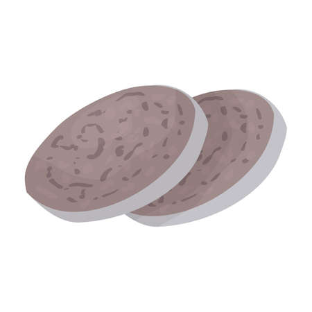 Sausage vector icon.Cartoon vector icon isolated on white background sausage.のイラスト素材