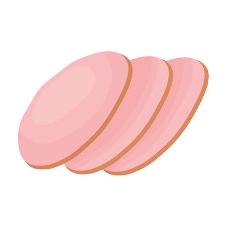 Sausage vector icon.Cartoon vector icon isolated on white background sausage.のイラスト素材