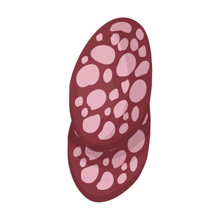 Sausage vector icon.Cartoon vector icon isolated on white background sausage.のイラスト素材