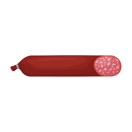 Sausage vector icon.Cartoon vector icon isolated on white background sausage.のイラスト素材