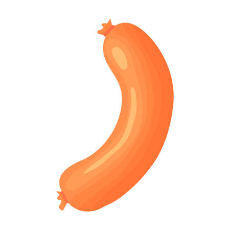 Sausage vector icon.Cartoon vector icon isolated on white background sausage.のイラスト素材