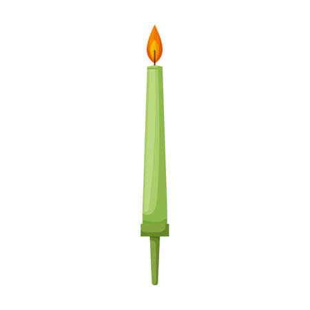 Birthday candle vector icon.Cartoon vector icon isolated on white background birthday candle.のイラスト素材