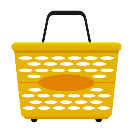 Basket vector icon.Cartoon vector icon isolated on white background basket.のイラスト素材