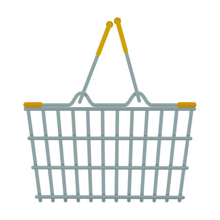 Basket vector icon.Cartoon vector icon isolated on white background basket.のイラスト素材