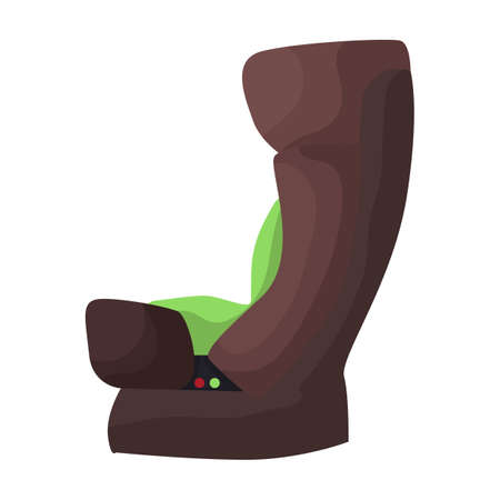 Baby car seat vector cartoon icon. Vector illustration safety chair on white background. Isolated cartoon illustration icon baby car seat.のイラスト素材