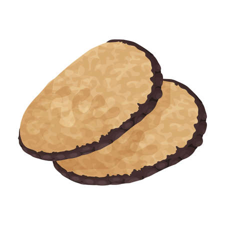 Truffle vector icon. Cartoon vector icon isolated on white background truffle.のイラスト素材