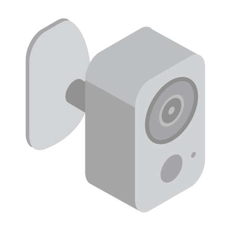 Security camera vector icon. Isometric vector icon isolated on white background security camera.のイラスト素材