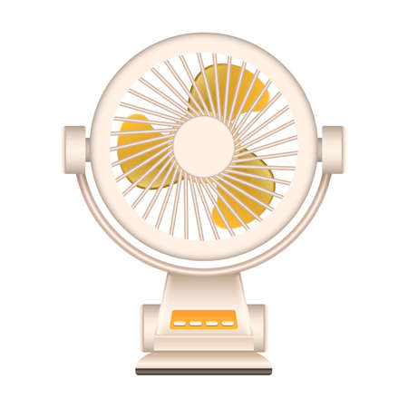 Fan vector icon.Realistic vector icon isolated on white background fan.のイラスト素材