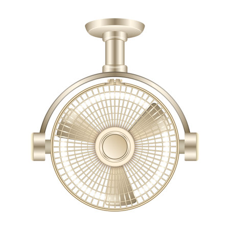 Fan vector icon.Realistic vector icon isolated on white background fan.のイラスト素材