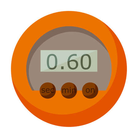 Kitchen timer vector cartoon icon. Vector illustration oven stopwatch on white background. Isolated cartoon illustration icon kitchen timer.のイラスト素材