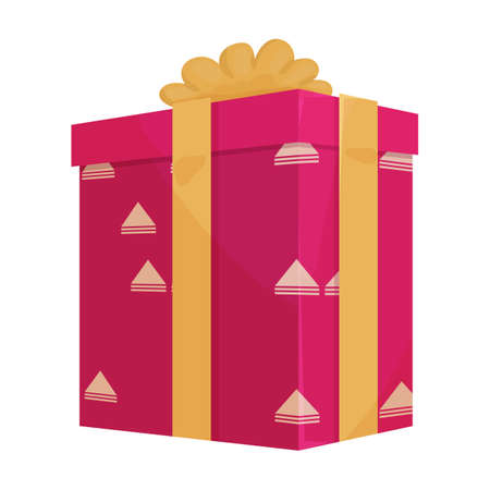 Giftbox cartoon vector of icon.Isolated illustration cartoon of box gift on white background.Vector icon of giftbox for present.のイラスト素材