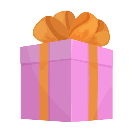 Giftbox cartoon vector of icon.Isolated illustration cartoon of box gift on white background.Vector icon of giftbox for present .のイラスト素材