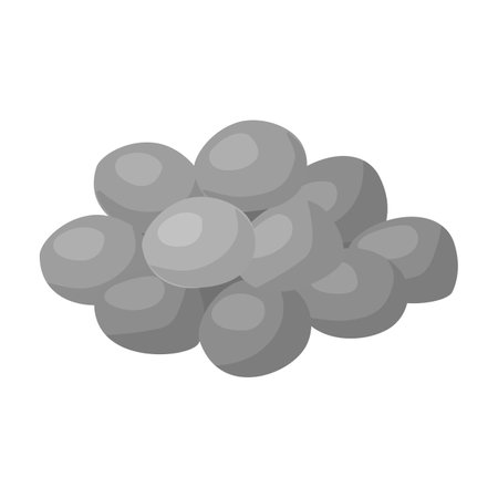 Stone vector icon.Cartoon vector  isolated on white background stone.のイラスト素材