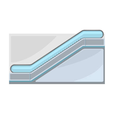 Escalator vector icon.Cartoon vector icon isolated on white background escalator.のイラスト素材