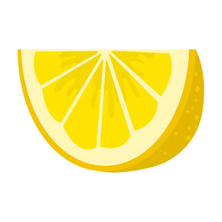 Slice of lemon vector icon.Cartoon vector icon isolated on white background slice of lemon.のイラスト素材