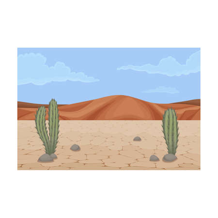 Desert vector icon.Cartoon vector icon isolated on white background desert.のイラスト素材
