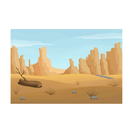 Desert vector icon.Cartoon vector icon isolated on white background desert.のイラスト素材
