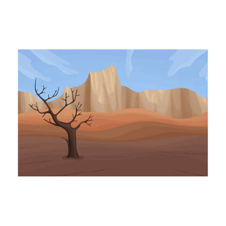 Desert vector icon.Cartoon vector icon isolated on white background desert.のイラスト素材