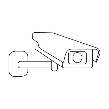Camera cctv vector icon.Outline vector icon isolated illustration on white background camera cctv.のイラスト素材
