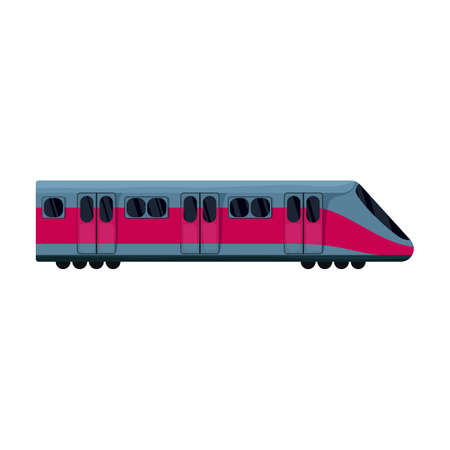 Subway train cartoon vector icon.Cartoon vector illustration cargo. Isolated illustration of subway train icon on white background.のイラスト素材