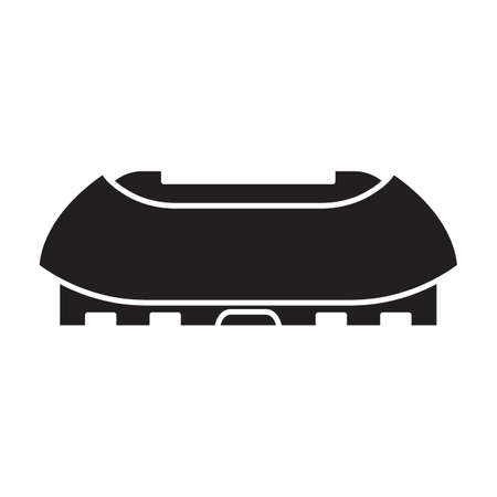 Arena vector black icon. Vector illustration stadium on white background. Isolated black illustration icon of arena and stadium.のイラスト素材