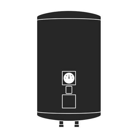 Heater electric vector black icon. Vector illustration heater electric on white background. Isolated black illustration icon of home boiler.のイラスト素材