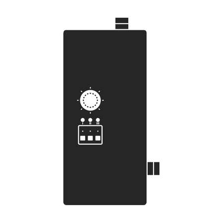 Heater electric vector black icon. Vector illustration heater electric on white background. Isolated black illustration icon of home boiler.のイラスト素材