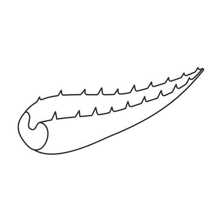 Aloe vera vector outline icon. Vector illustration plant on white background. Isolated outline illustration icon of aloe vera .のイラスト素材