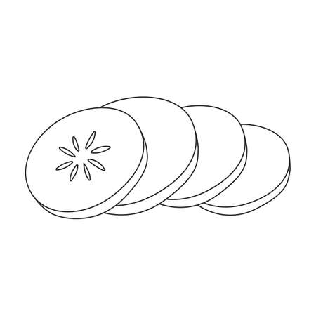 Flute vector outline icon. Vector illustration music instrument on white background. Isolated outline illustration icon of flute.のイラスト素材