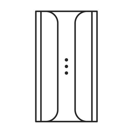Power bank vector outline icon. Vector illustration power bank on white background. Isolated outline illustration icon of charger.のイラスト素材