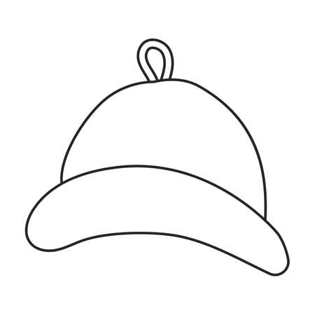 Sauna hat vector icon.Outline vector icon isolated on white background sauna hat.のイラスト素材