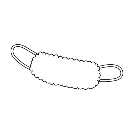 Bath sponge vector icon.Outline vector icon isolated on white background bath sponge.のイラスト素材