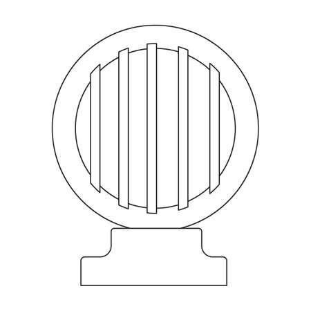 Fountain water vector outline icon. Vector illustration waterfall on white background. Isolated outline illustration icon of fountain water .のイラスト素材