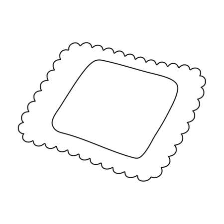 Pasta vector outline icon. Vector illustration spaghetti on white background. Isolated outline illustration icon of pasta.のイラスト素材