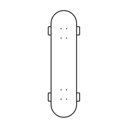 Skate vector outline icon. Vector illustration skateboard on white background. Isolated outline illustration icon of skate.のイラスト素材