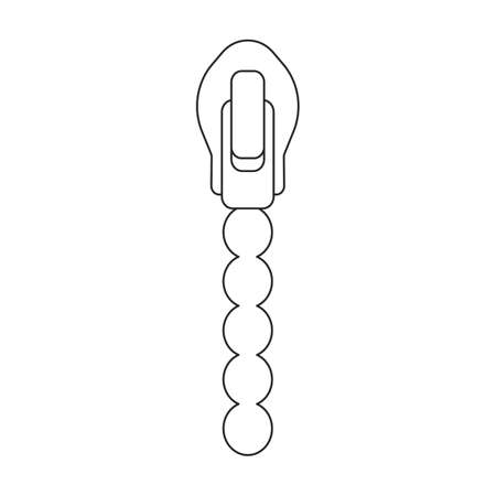Lock vector outline icon. Vector illustration zipper on white background. Isolated outline illustration icon of lock .のイラスト素材