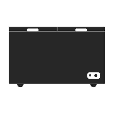 Freezer vector icon.Black vector icon isolated on white background freezer.のイラスト素材