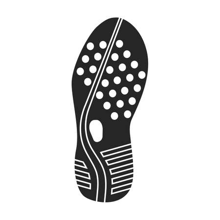 Footprint vector icon.Black vector icon isolated on white background footprint.のイラスト素材