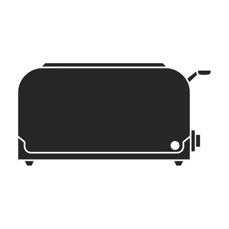 Toaster vector icon.Black vector icon isolated on white background toaster.のイラスト素材