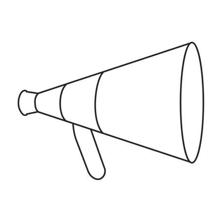 Speaker vector icon.Outline vector icon isolated on white background speaker.のイラスト素材